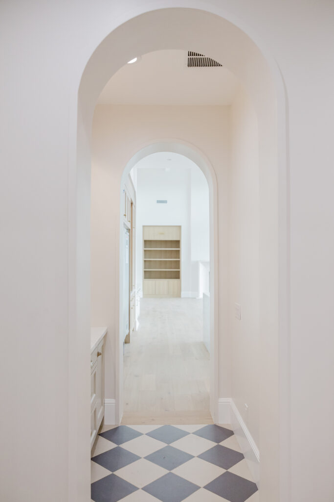 custom home photography, custom flooring, arch doorway, custom lighting, interior design